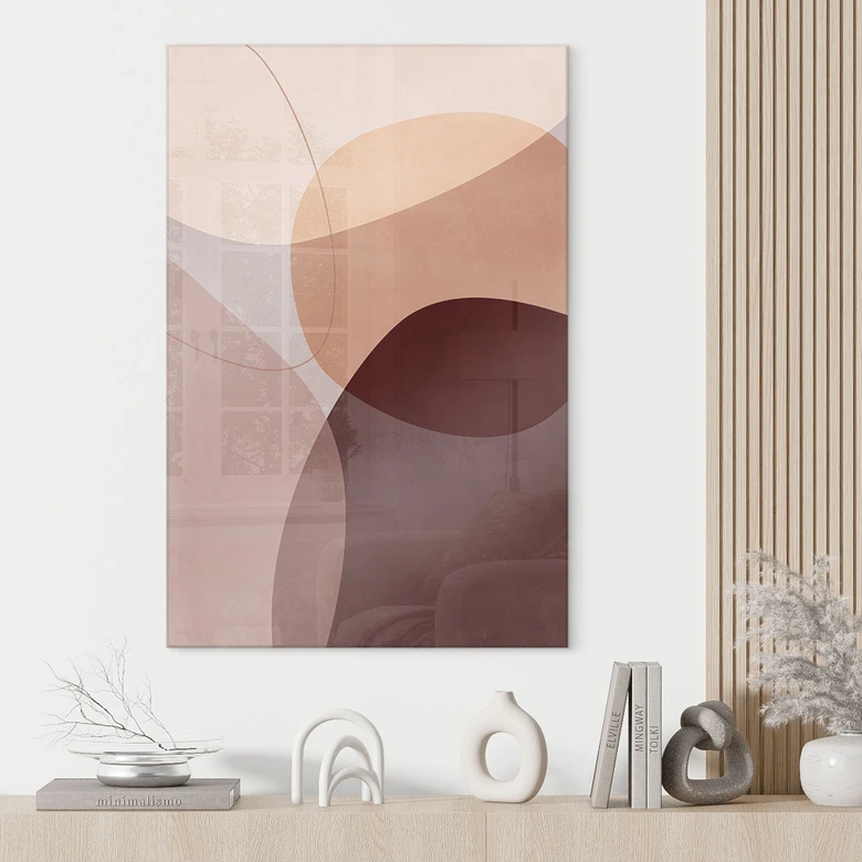 Acrylglasbild Abstrakte Formen in warmen Erdtönen - Böhmer 