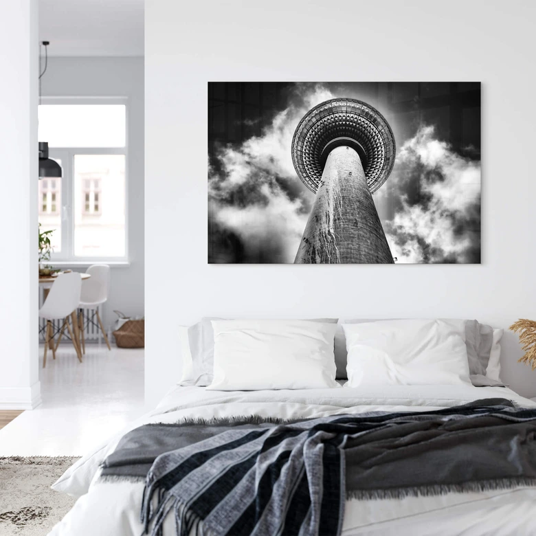 Acrylglasbild Brown - Fernsehturm Berlin 