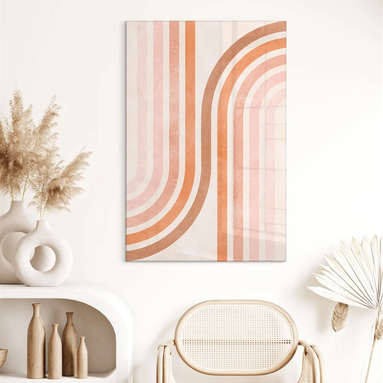 Acrylglasbild Fließende Geometrie im Retro-Look - Costa 