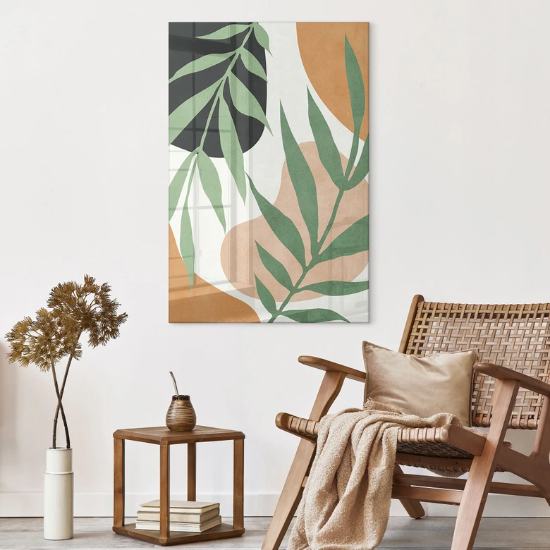 Tableau en verre acrylique Branches vertes dans la jungle - Costa 