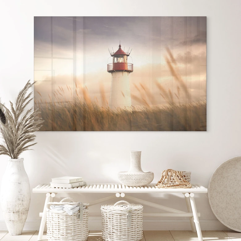 Acrylglasbild Leuchtturm an der Küste von Sylt - Eisenmann 