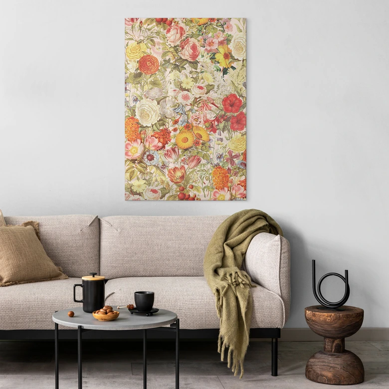 Acrylglasbild Farbenfrohe Blumencollage - Frida Floral Studio 