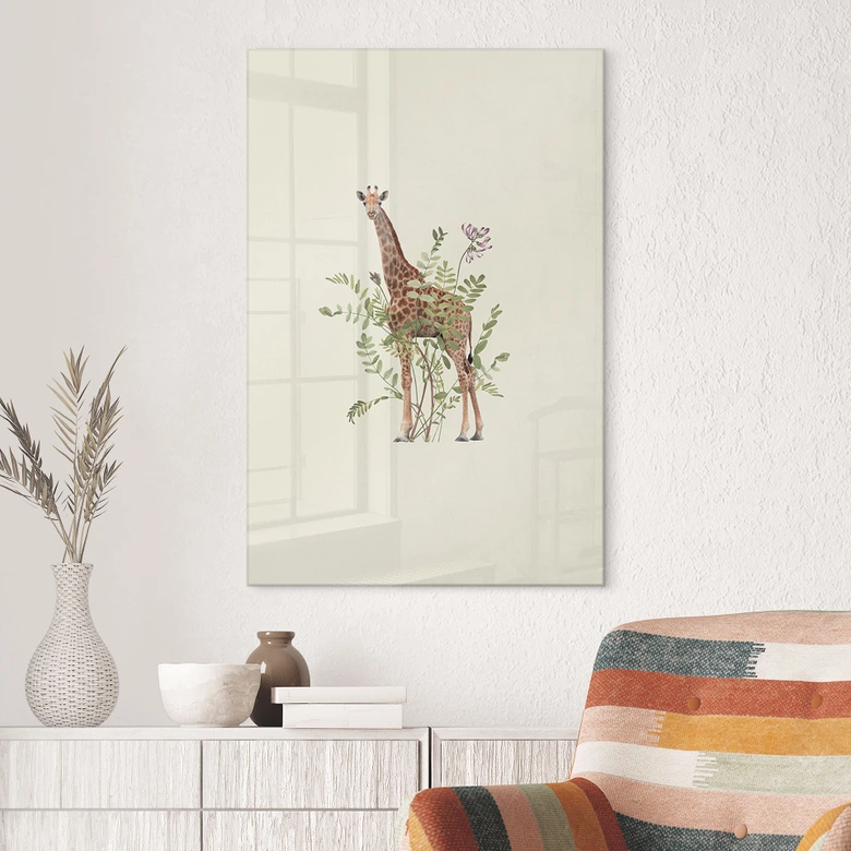 Acrylglasbild Florale Giraffe - Frida Floral Studio 