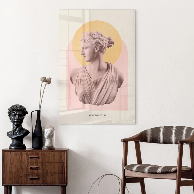 Acrylglasbild Statue der Göttin Artemis - Grace Digital Art 