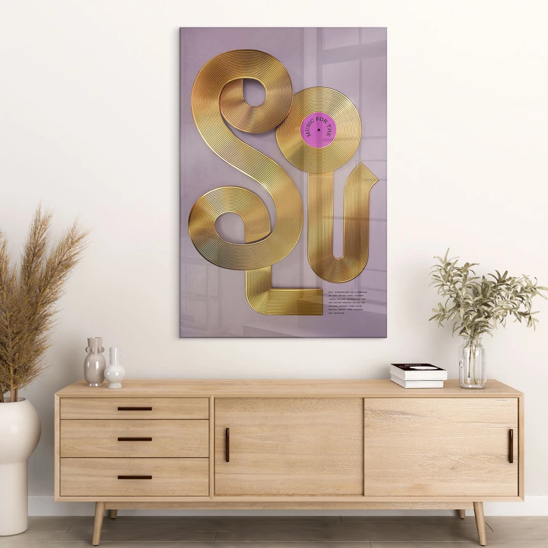 Acrylglasbild Soul trifft auf Vinyl - Musik für die Seele - Harrison 