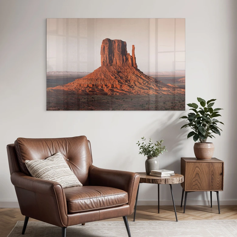 Tableau en verre acrylique Formation rocheuse à Monument Valley - Hugonnard 