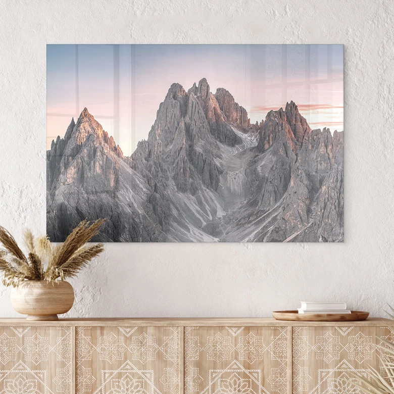 Tableau sur verre acrylique Hautes montagnes - Ling 