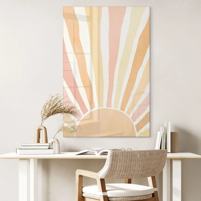 Acrylgasbild Boho Sonnenstrahlen - Manovski 