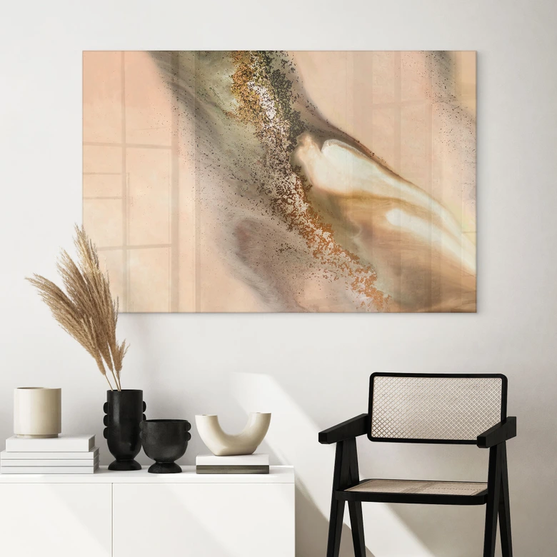 Acrylglasbild Farben der Erde: Fließende Komposition - Meikle 