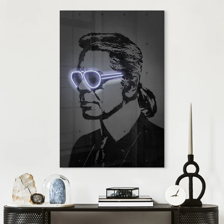 Acrylglasbild Karl Lagerfeld - Mielu 