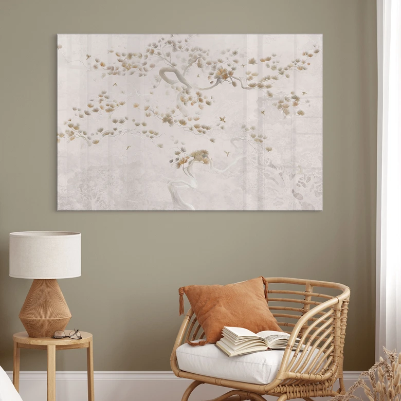 Acrylglasbild Elegante Kiefer im asiatischen Stil - Ms Tiff 