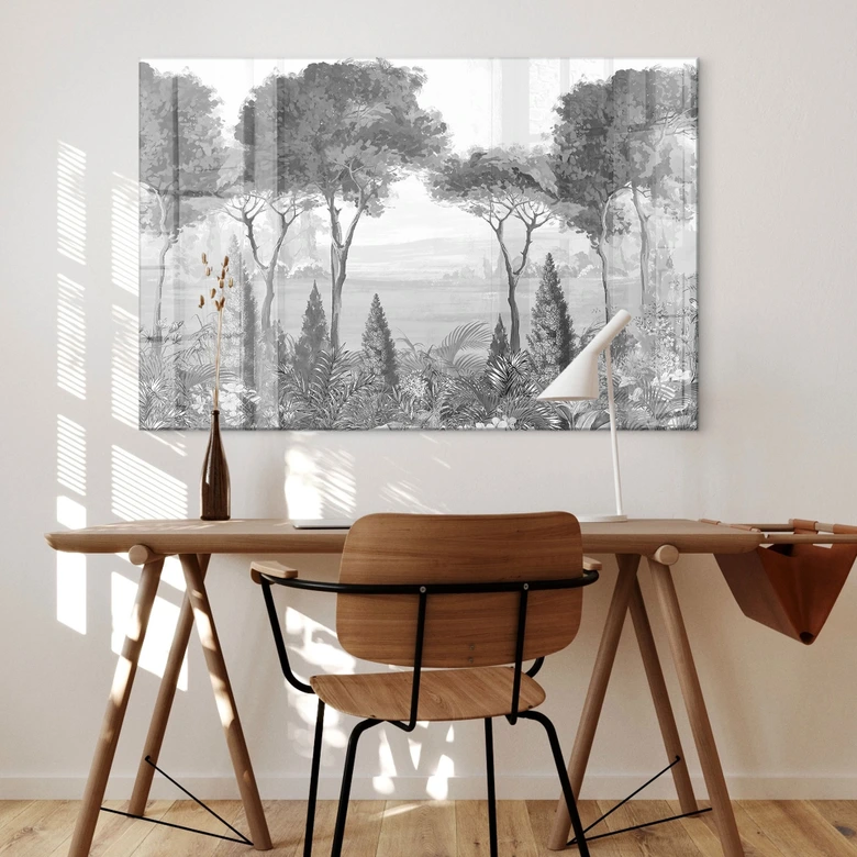 Acrylglasbild Idyllische Pflanzenlandschaft - Ms Tiff 