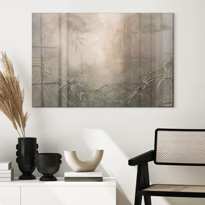 Acrylglasbild Mystischer Regenwald im Nebel - Ms Tiff 