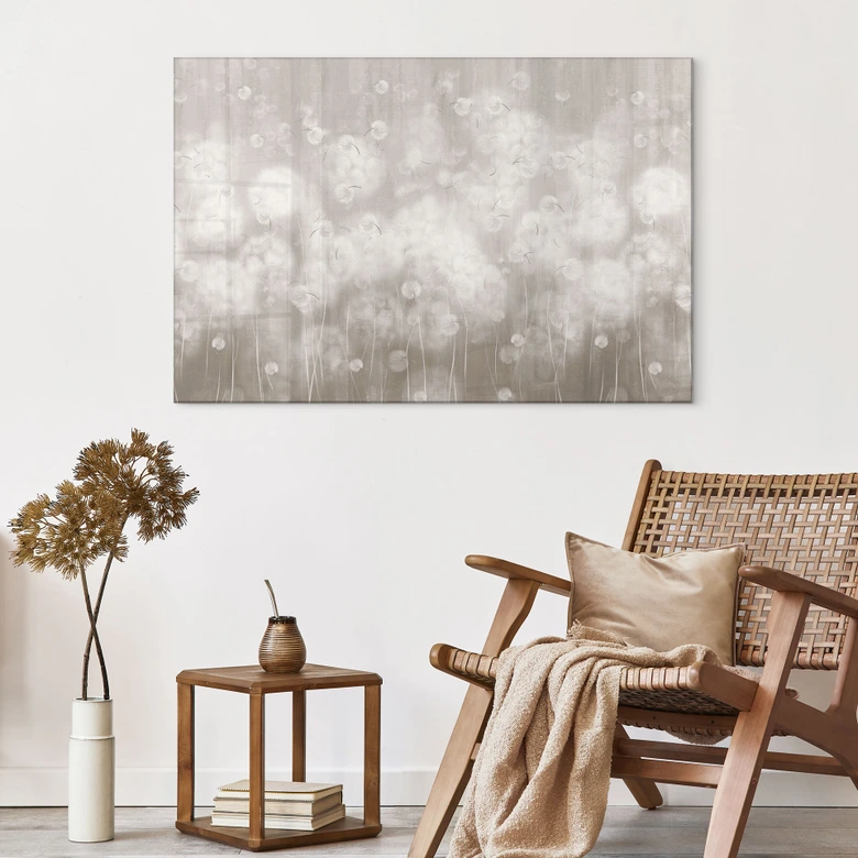 Acrylglasbild Pusteblumen Traum in Beige - Ms Tiff 