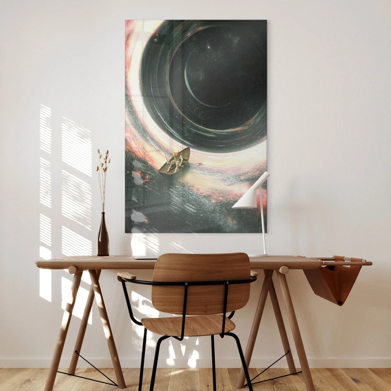 Acrylglasbild Weltall: Astronaut im Boot - Nicebleed 