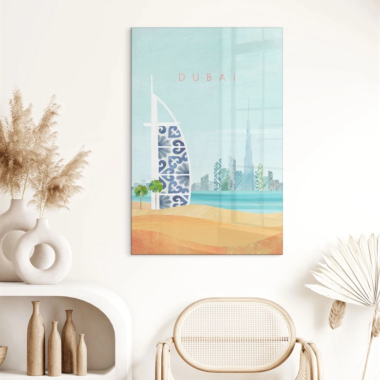 Acrylglasbild Strand von Dubai - Burj Al Arab - Rivers 