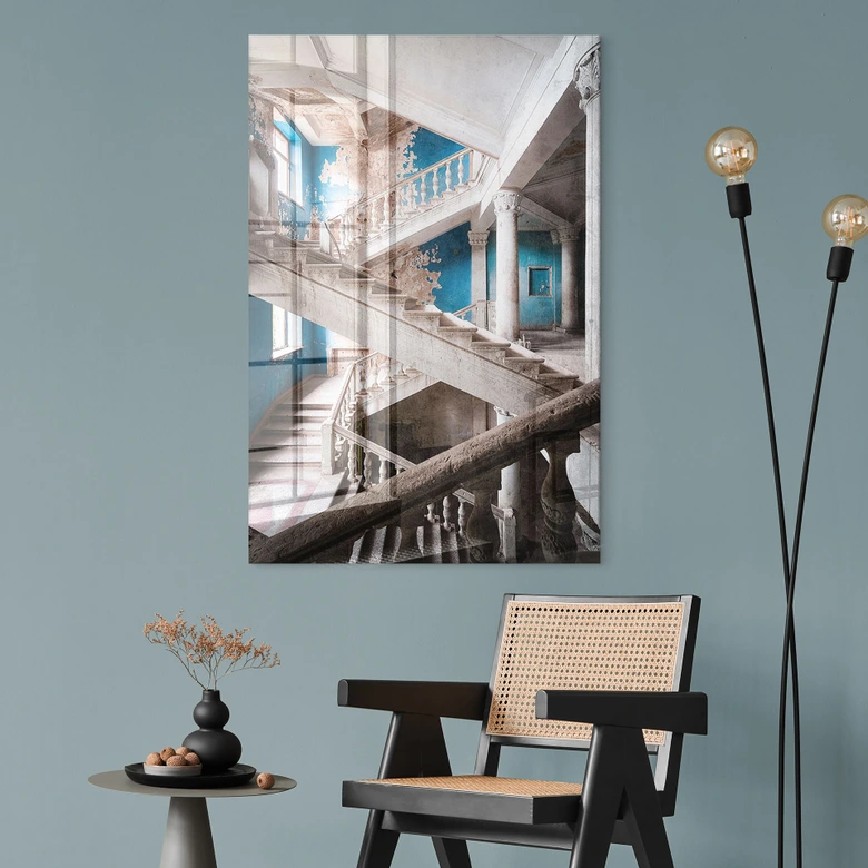 Acrylglasbild Imposantes Treppenhaus mit altem Charme - Robroek 