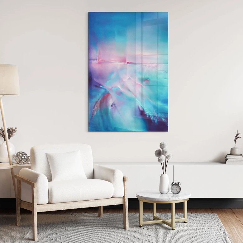 Acrylglasbild Polarlicht in Türkis und Lila - Schmucker 