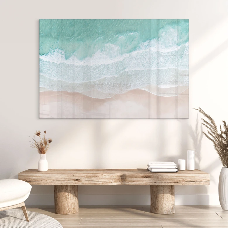 Acrylglasbild Sanfte Wellen am Strand - Sisi & Seb 