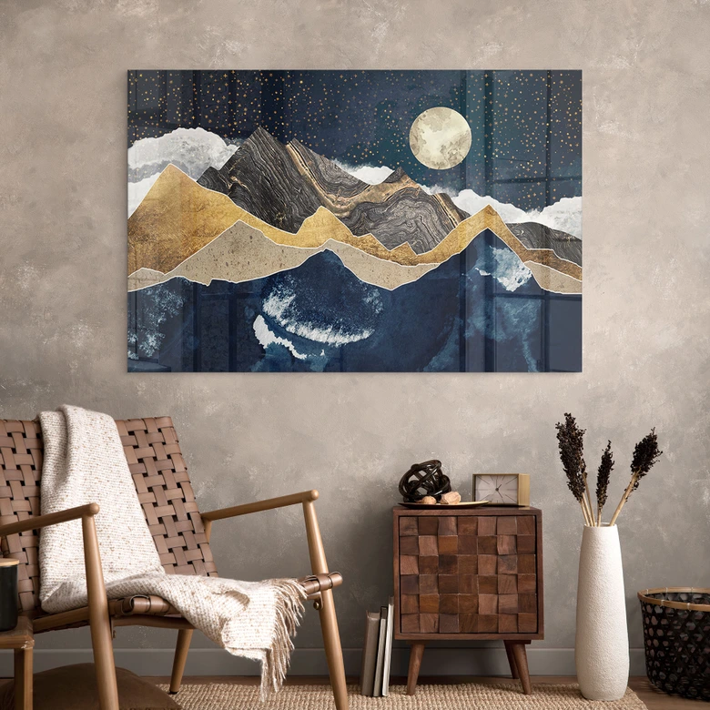 Tableau sur verre acrylique Ciel étoilé en hiver - SpaceFrog Designs 