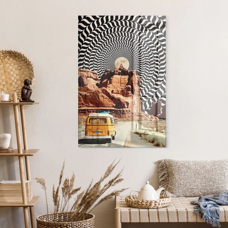 Acrylglasbild Roadtrip - Reise zum Mond - Taudalpoi 