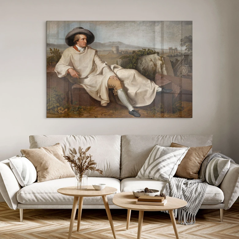 Acrylglasbild Tischbein - Goethe in der römischen Campagna 