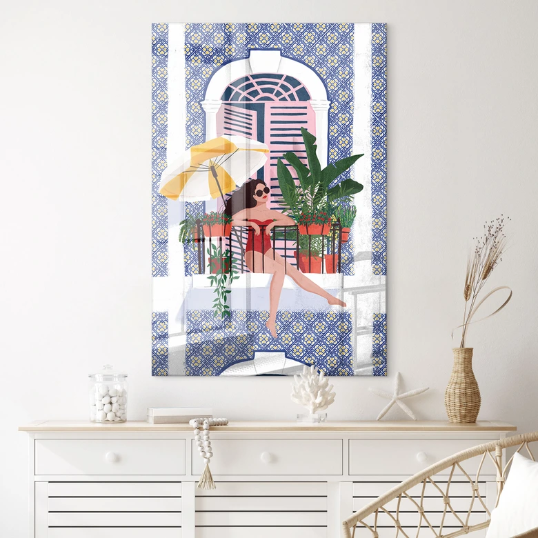 Acrylglasbild Urlaub auf dem Balkon - Tomljanovic 