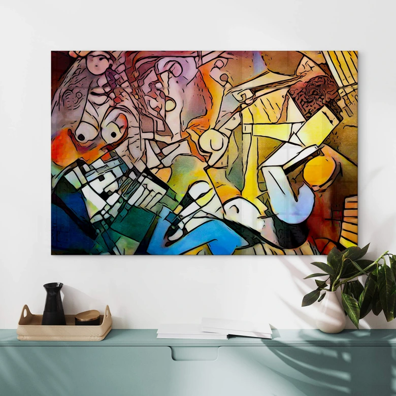 Tableau sur verre acrylique Zamart - Hommage à Picasso - Les femmes 