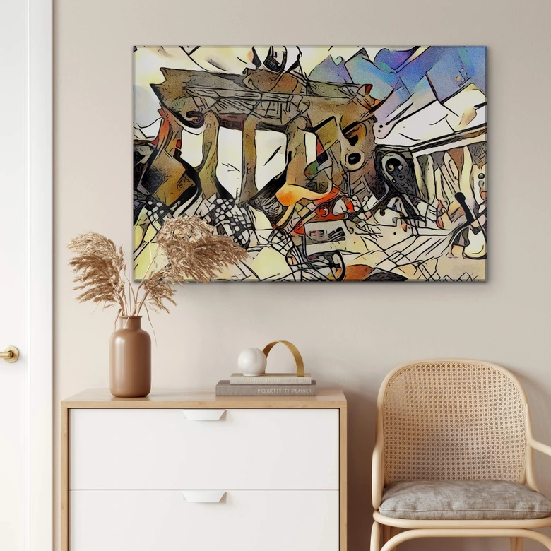Acrylglasbild Zamart - Kandinsky trifft Berlin Brandenburger Tor 