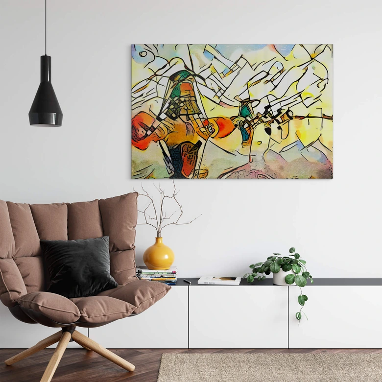 Acrylglasbild Zamart - Kandinsky trifft Niederlande Windmühlen 