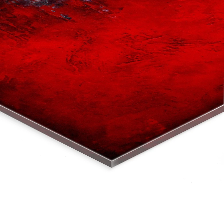 Acrylglasbild Fedrau - Rot 