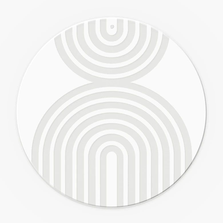 Acrylglasbild, Fensterbild zum Aufhängen Abstrakter Bogen - Rund 