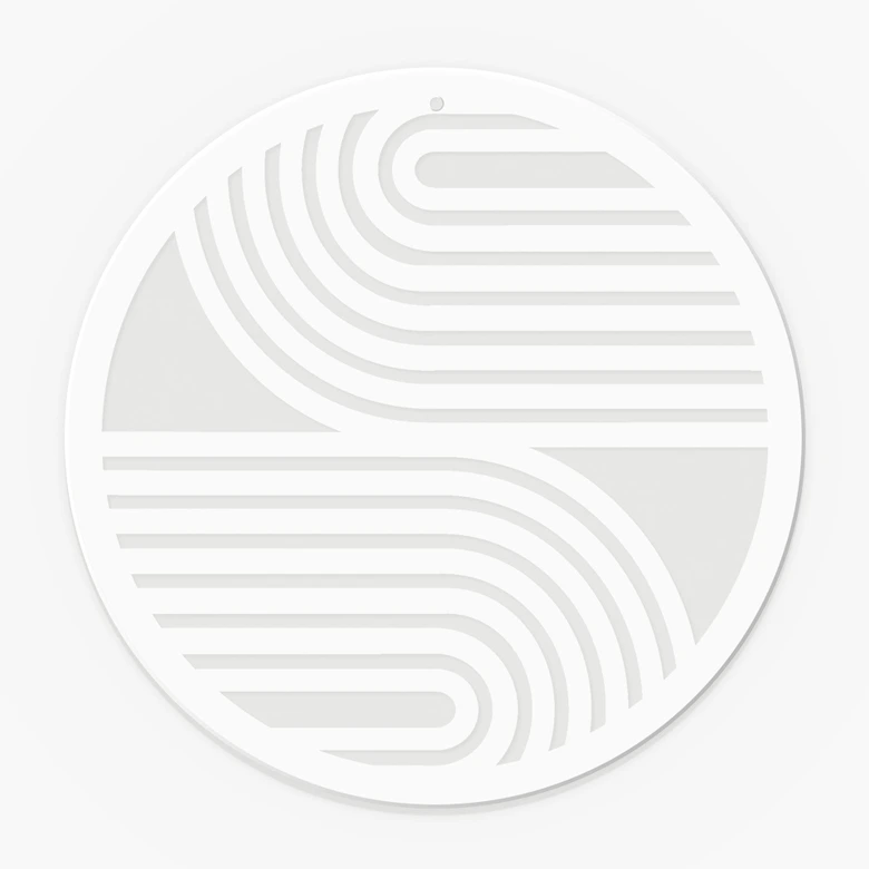 Acrylglasbild, Fensterbild zum Aufhängen Boho Bögen - Rund 