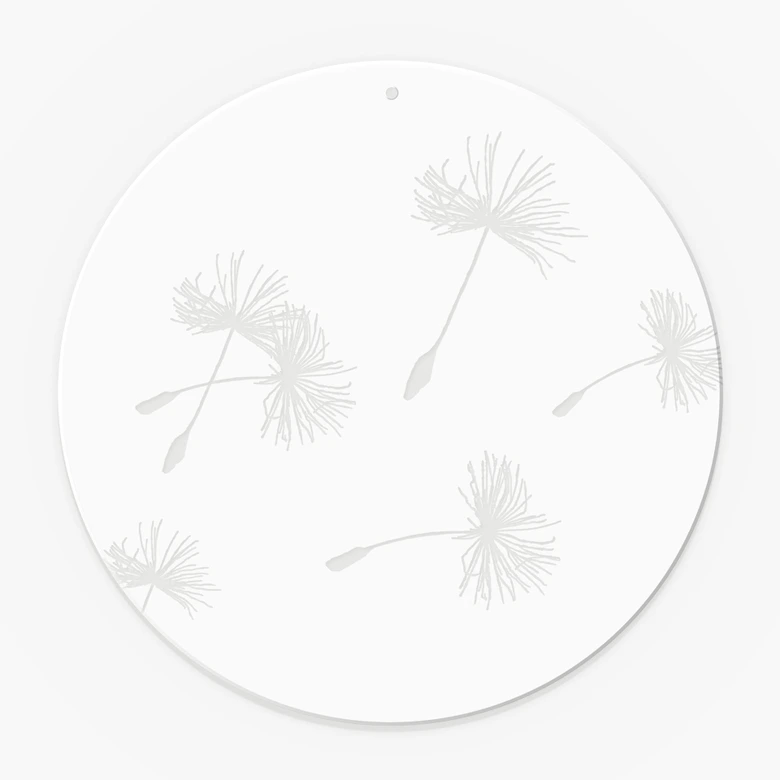 Acrylglasbild, Fensterbild zum Aufhängen Fliegerschirmchen - Rund 