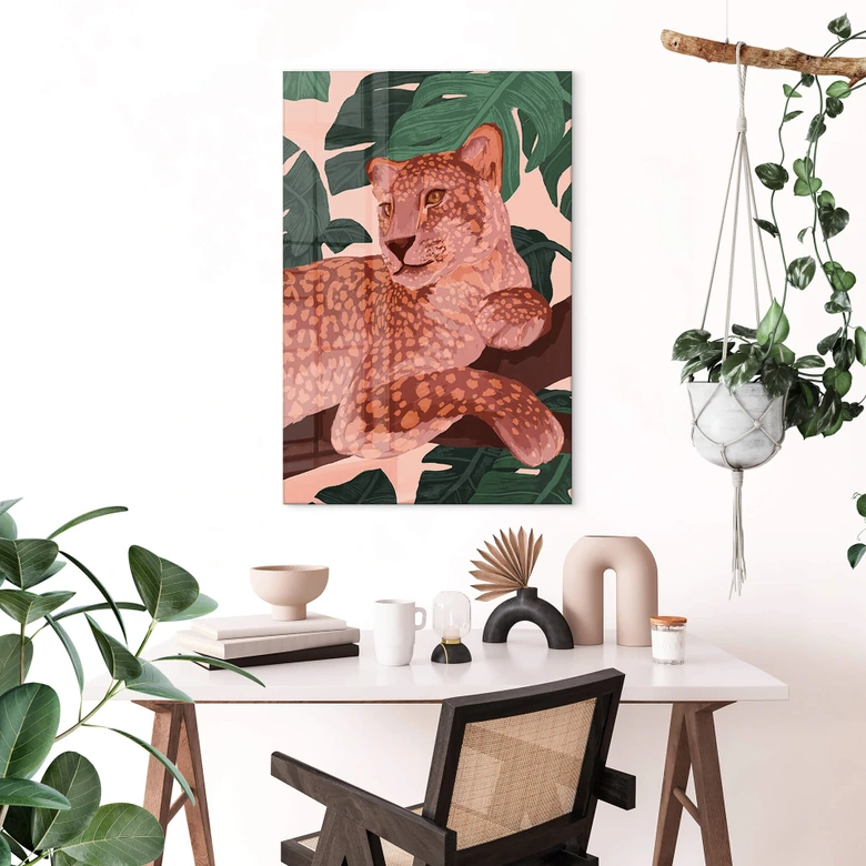 Tableau sur verre acrylique Goed Blauw Golden Panther 