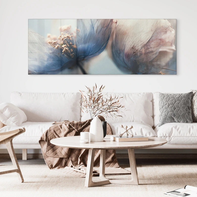 Acrylglasbild Filigrane Trockenblüten im Licht - Treechild - Panorama 