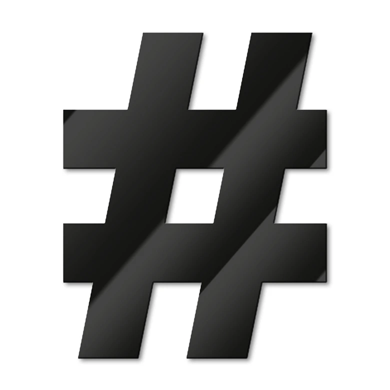 Acrylglas Hashtag 
