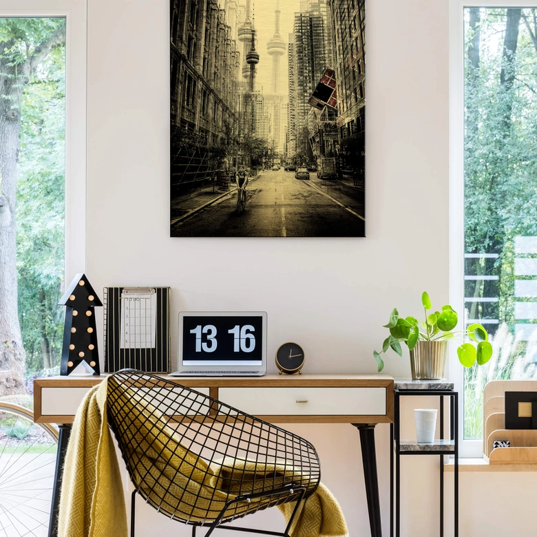 Alu-Dibond met goudeffect Chiriaco - Streets of Toronto 