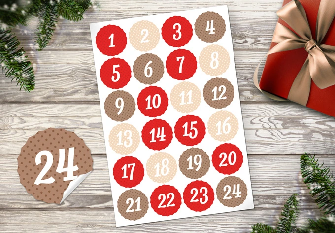Adventskalender Set - Polka Dots 