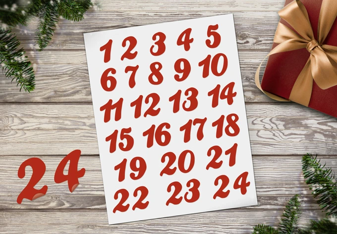 Adventskalender Set - Zahlen 01 