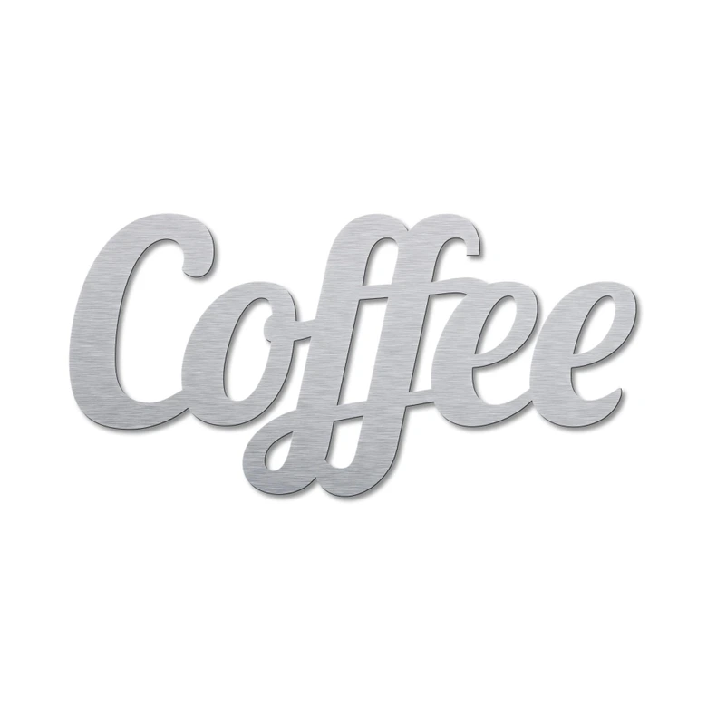 Decorative Letters alu-dibond silver - Coffee 