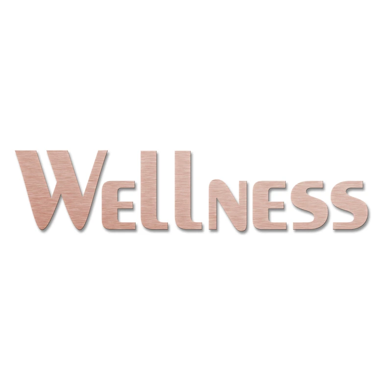 Decorative Letters alu-dibond copper - Wellness 