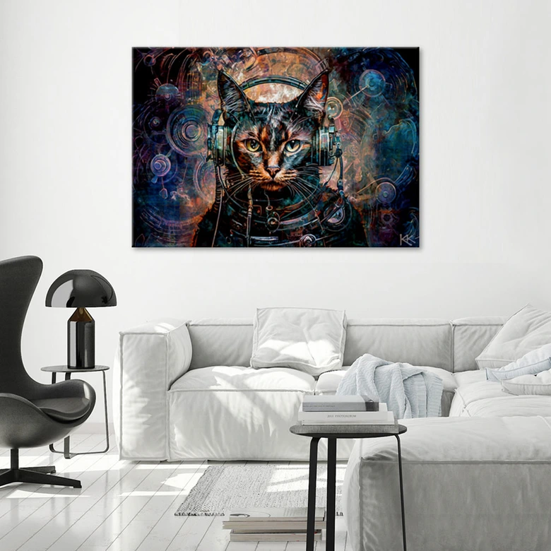 Canvasbillede, Futuristisk abstrakt kat 