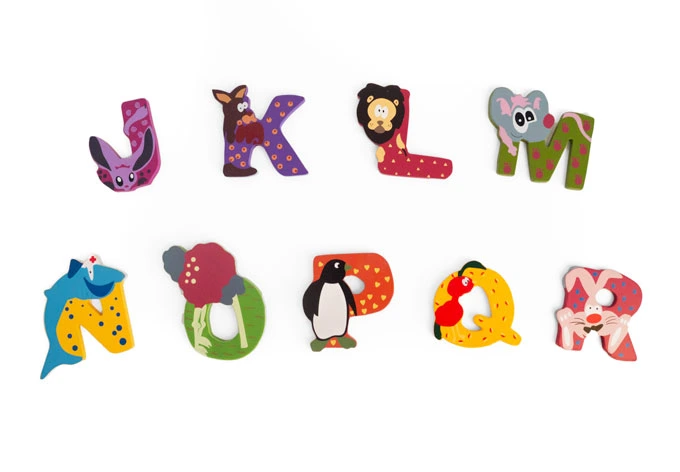 Lettres décoratives 3D animaux colorés pour enfants 