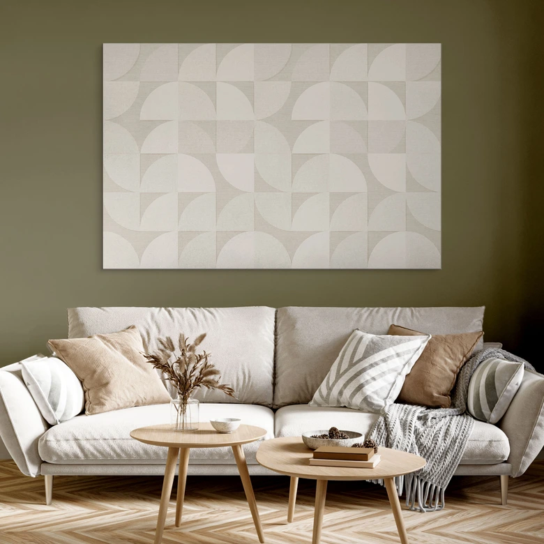 Wandbild Halbkreise im Retro-Stil - Bloomery Decor - Alu-Dibond 