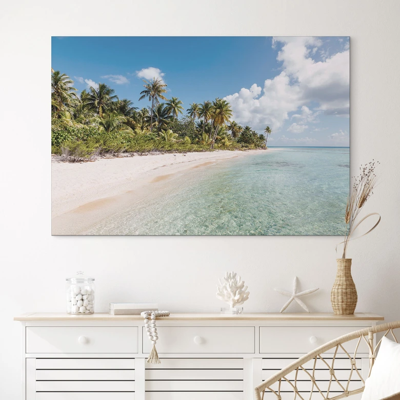 Wall Art Palm Beach in the South Seas - Colombo - Alu-Dibond 
