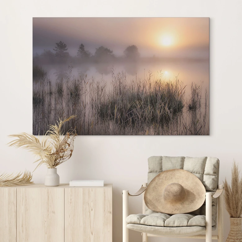 Wandbild Nebliger Herbsttag - Eisenmann - Alu-Dibond 