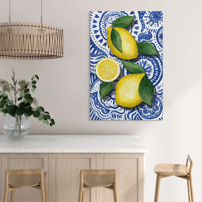 Wandbild Sizilianische Zitronen - EMELIEmaria - Alu-Dibond 