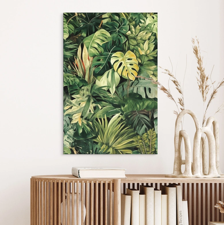 Wandbild Dschungelpflanzen - Jaszke - Alu-Dibond 