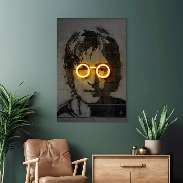 Wandbild John Lennon - Mielu - Alu-Dibond 